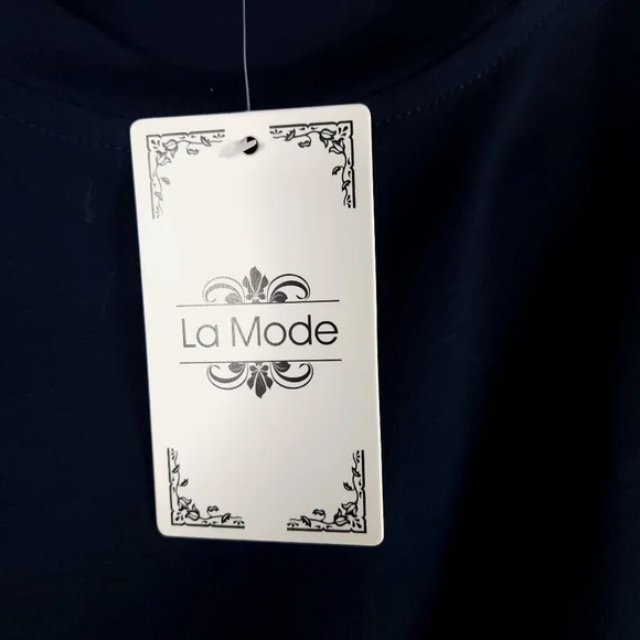 Elegant Navy Blue Sleeveless Dress Size Medium - Picture 5 of 6